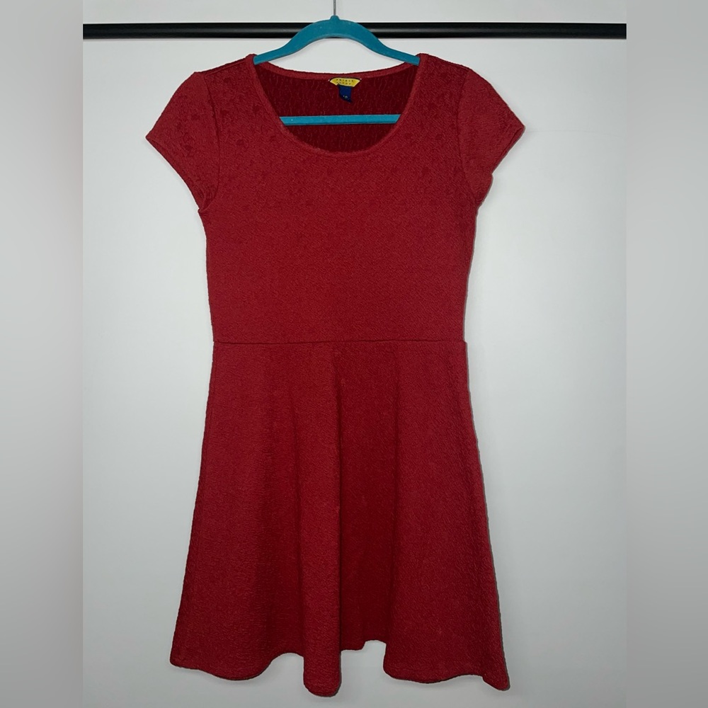 Aeropostale Fit & Flare red scoop neck dress